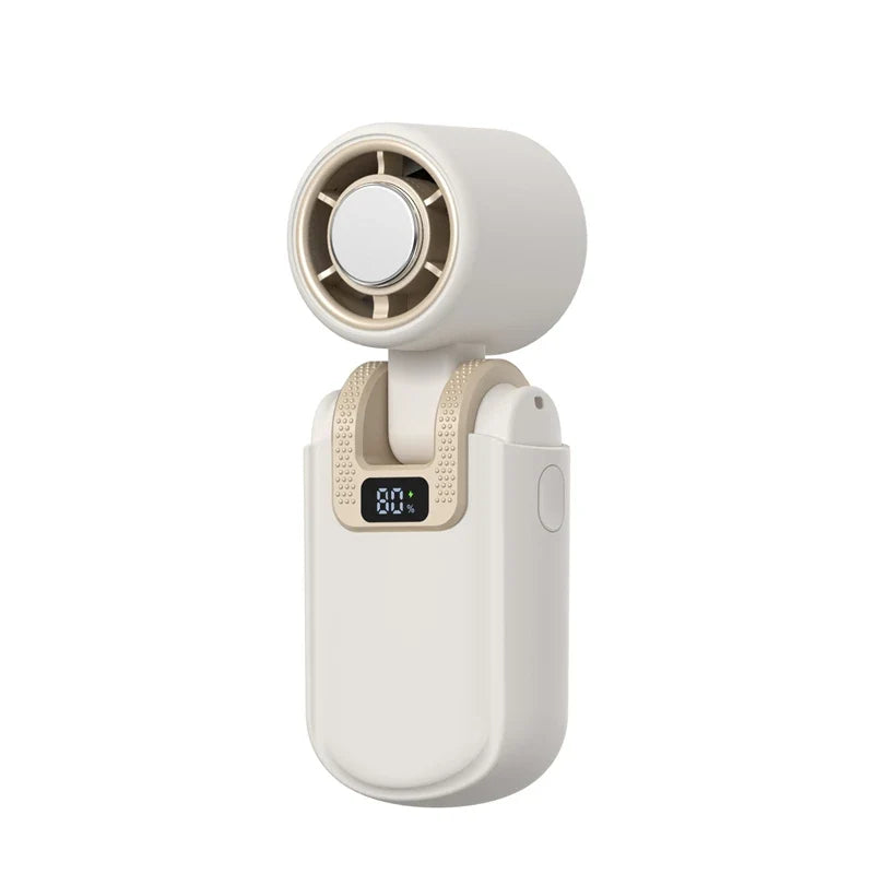 Mini Portable Handheld Fan USB Rechargeable Foldable Turbo 5-Speed