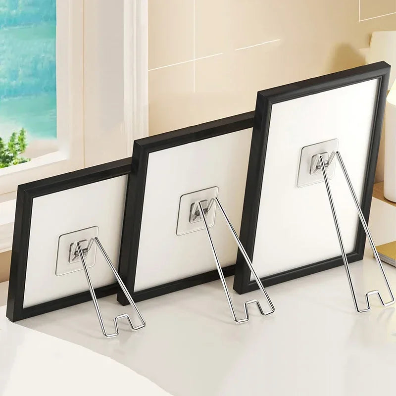 No-Drill Metal Photo Frame Stand – Desktop Display Holder