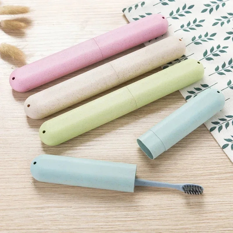 Portable Toothbrush Holder & Protective Cover Case | Wheat Straw