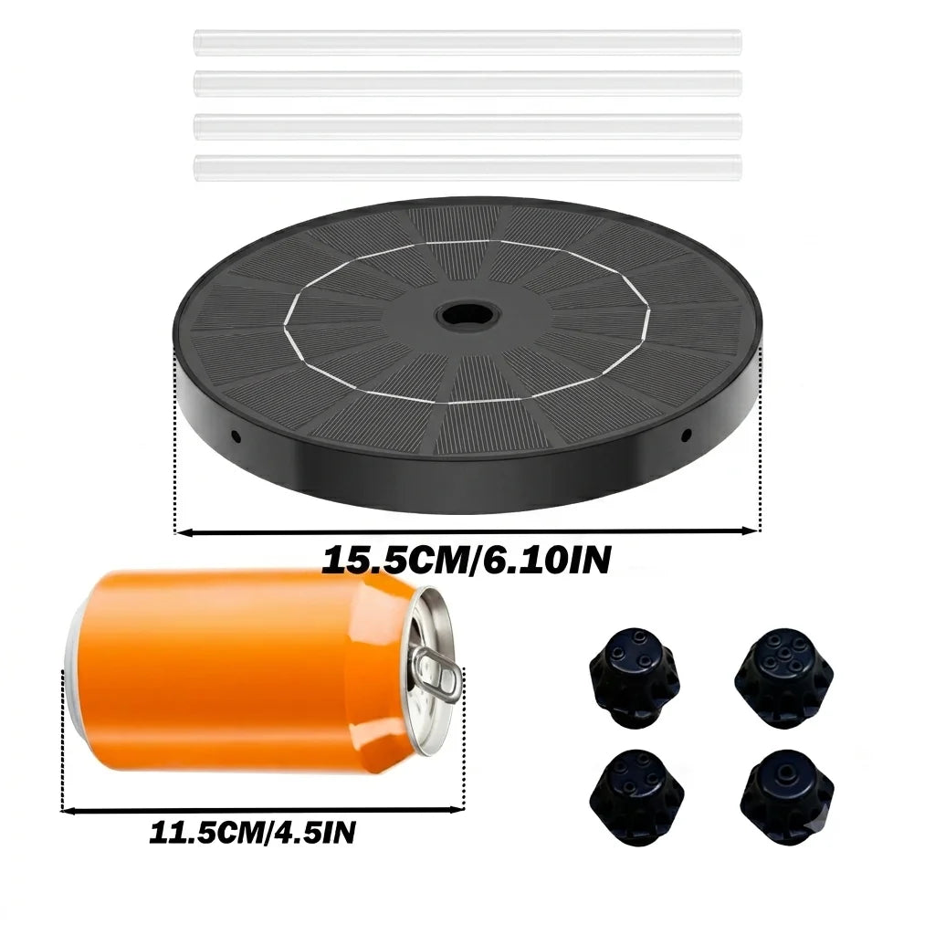 2.8W Solar Fountain Pump – 4 Nozzles, Garden Pond & Bird Bath