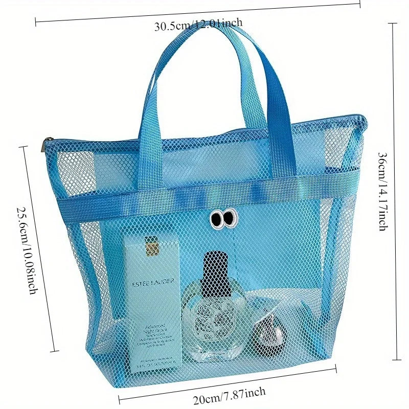 Portable Mesh Shower Caddy – Quick-Dry Travel Toiletry Bag