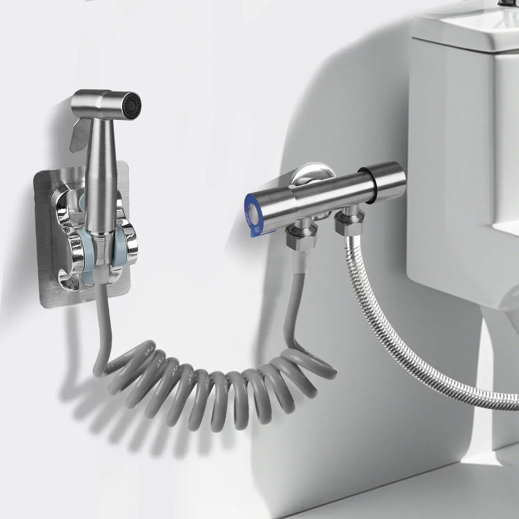 Handheld Bidet Sprayer Stainless Steel Spray Gun Shower Bathroom