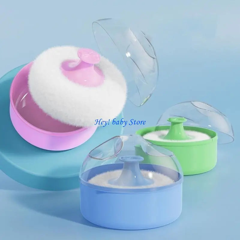 Baby Body Powder Puff with Case for Newborns & Toddlers