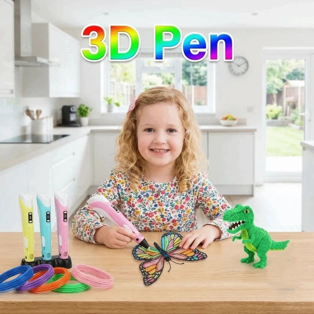 USB 3D Printing Pen | LED Display, Adjustable Speed & PLA