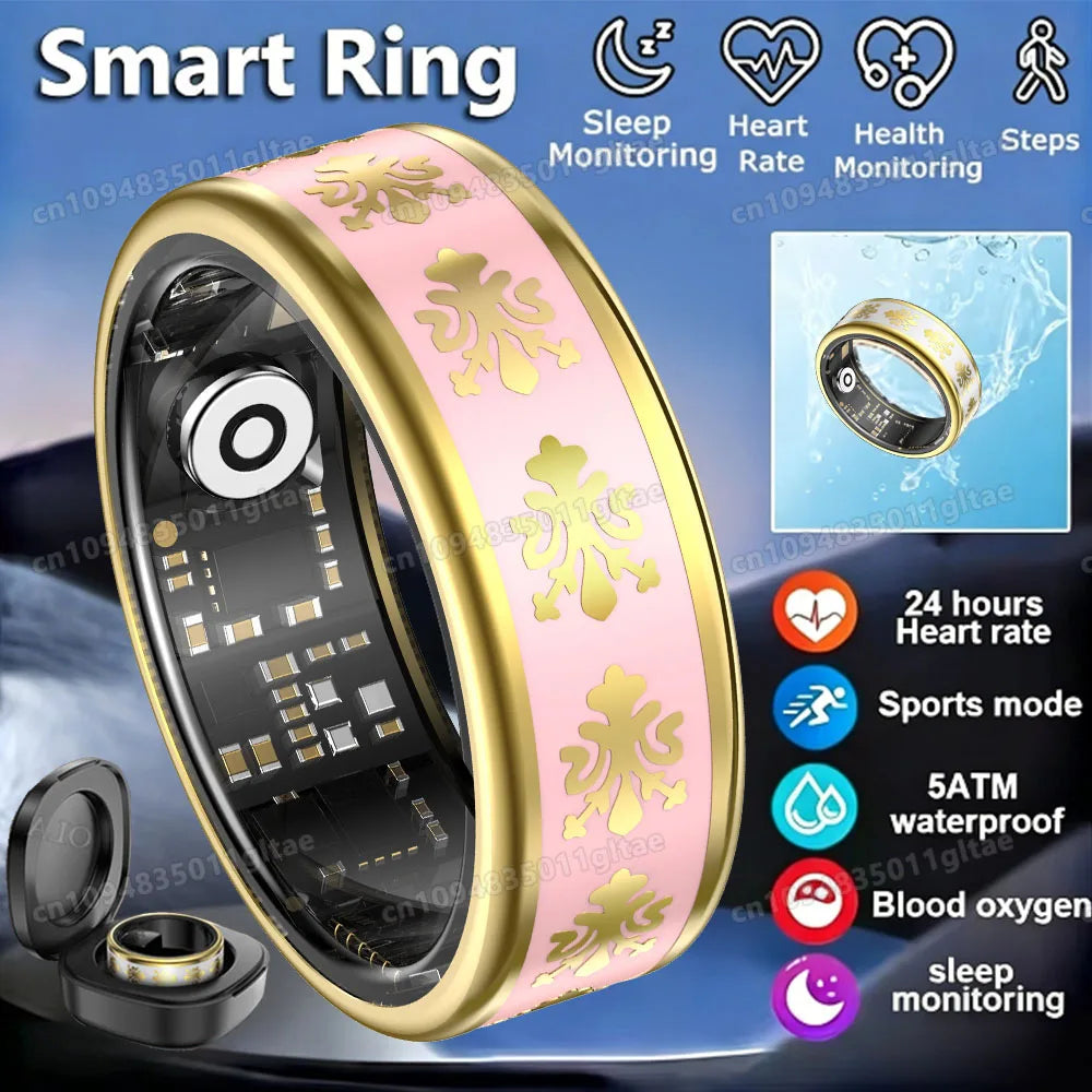 2026 Enamel Smart Ring Heart Rate Blood Oxygen Sleep Monitor Gesture