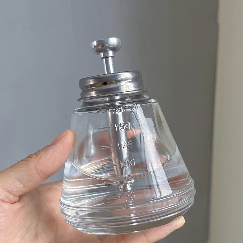 180ml Glass Push-Down Pump Dispenser | Refillable Nail Remover Bottle