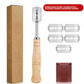 Danish Dough Whisk – Stainless Steel & Oak Wood Handle 13"