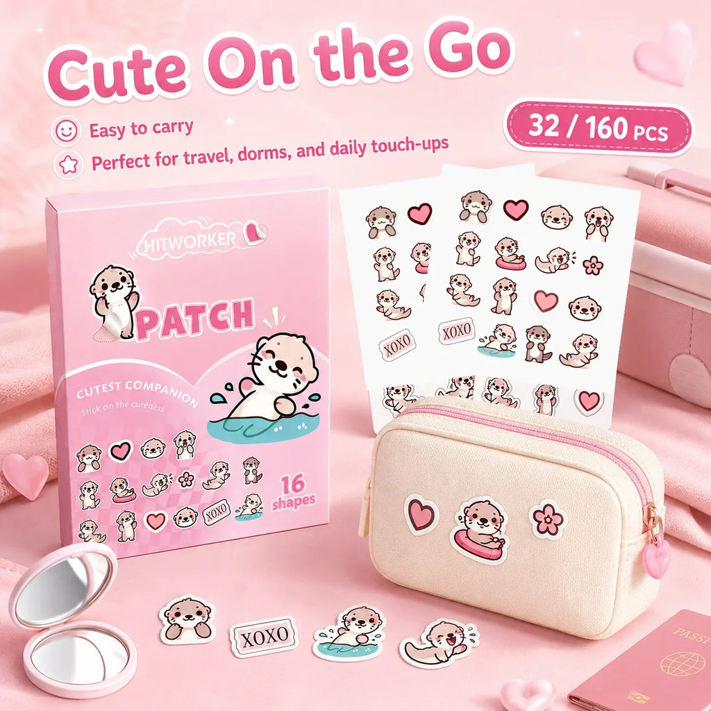 Cute Otter Hydrocolloid Pimple Patches | Blemish Stickers 32/160pc