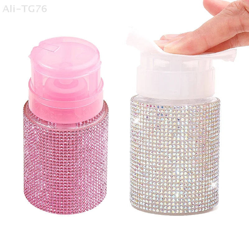 Diamond Press Pump Refillable Bottle | Nail Polish Remover Tool