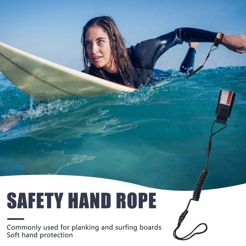 Coiled Bodyboard Surf Leash | Hook & Strap, 130cm TPU