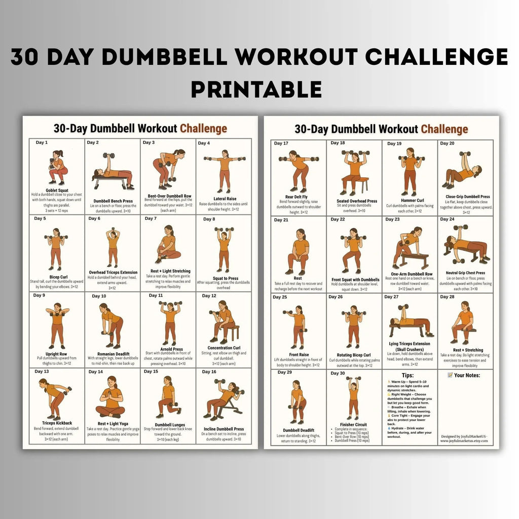 30-Day Chair Exercise Poster Set – Seated Fitness Guide for Seniors