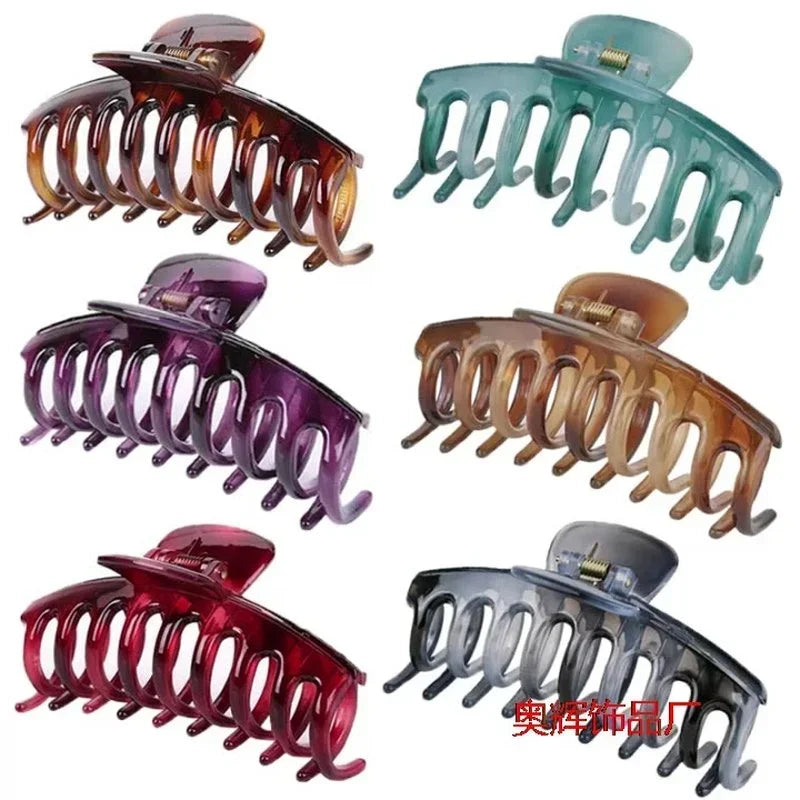 Leopard Print Hair Claw Clip – Acetate Geometric Style