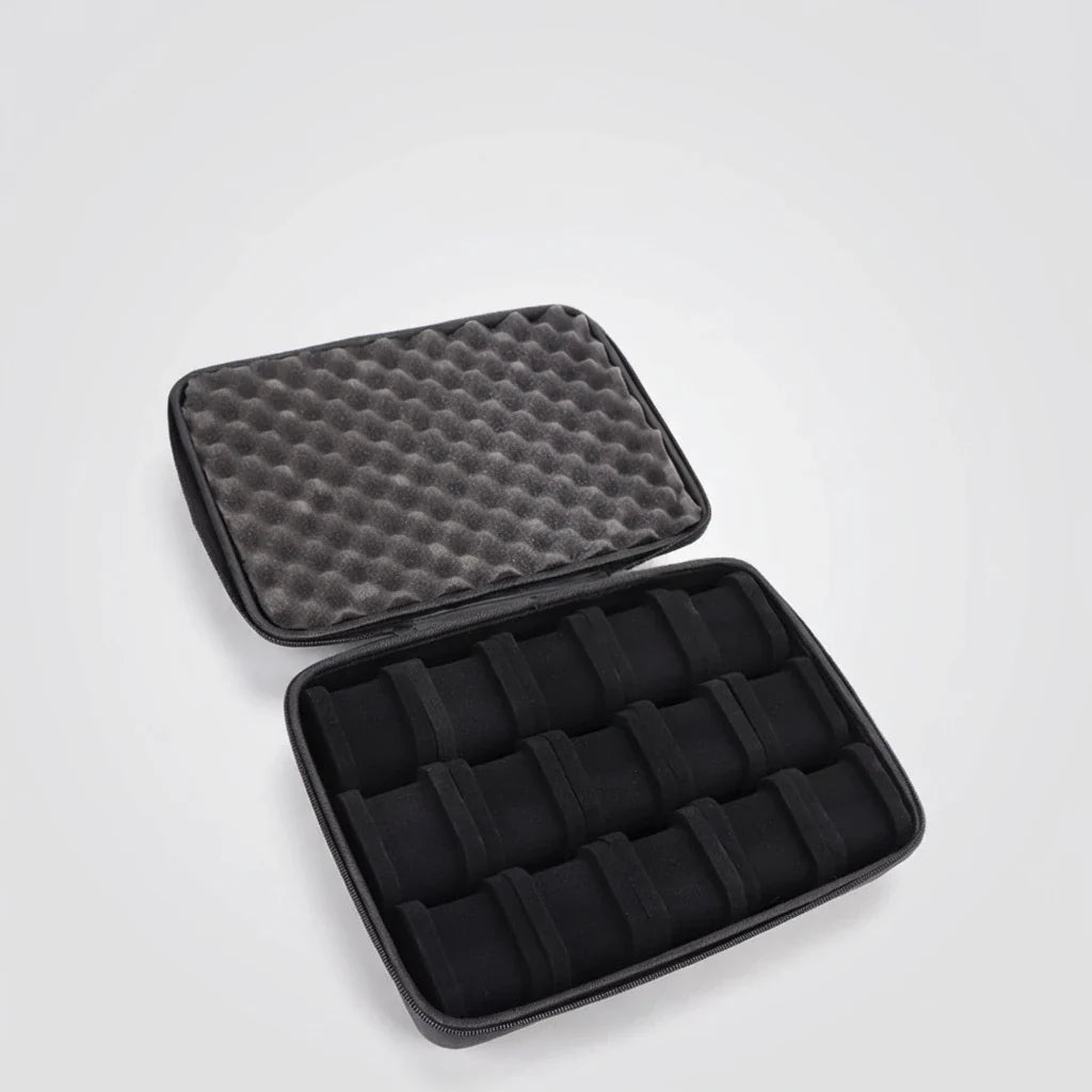 Hard-shell 15 Slots Watch Storage Organizer Case Carry Box Fit Large