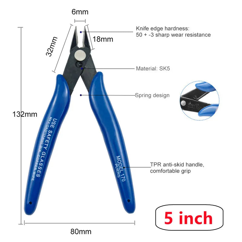 3 5 Wire Cable Cutter Multi-functional Electrical Mini Cutting Plier