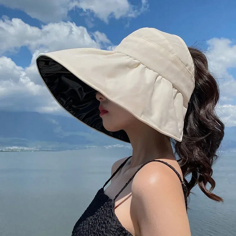 Big Brim Empty Sun Hat Summer Women Anti UV Large Eaves All Hats