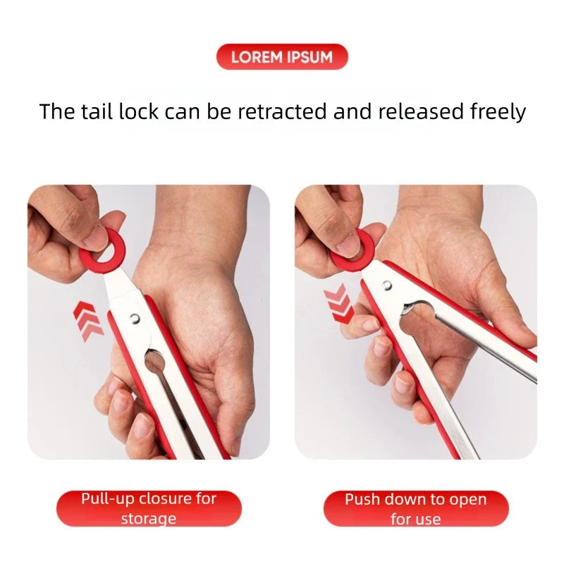 Heavy Duty Silicone Food Tongs – Heat Resistant BBQ & Kitchen