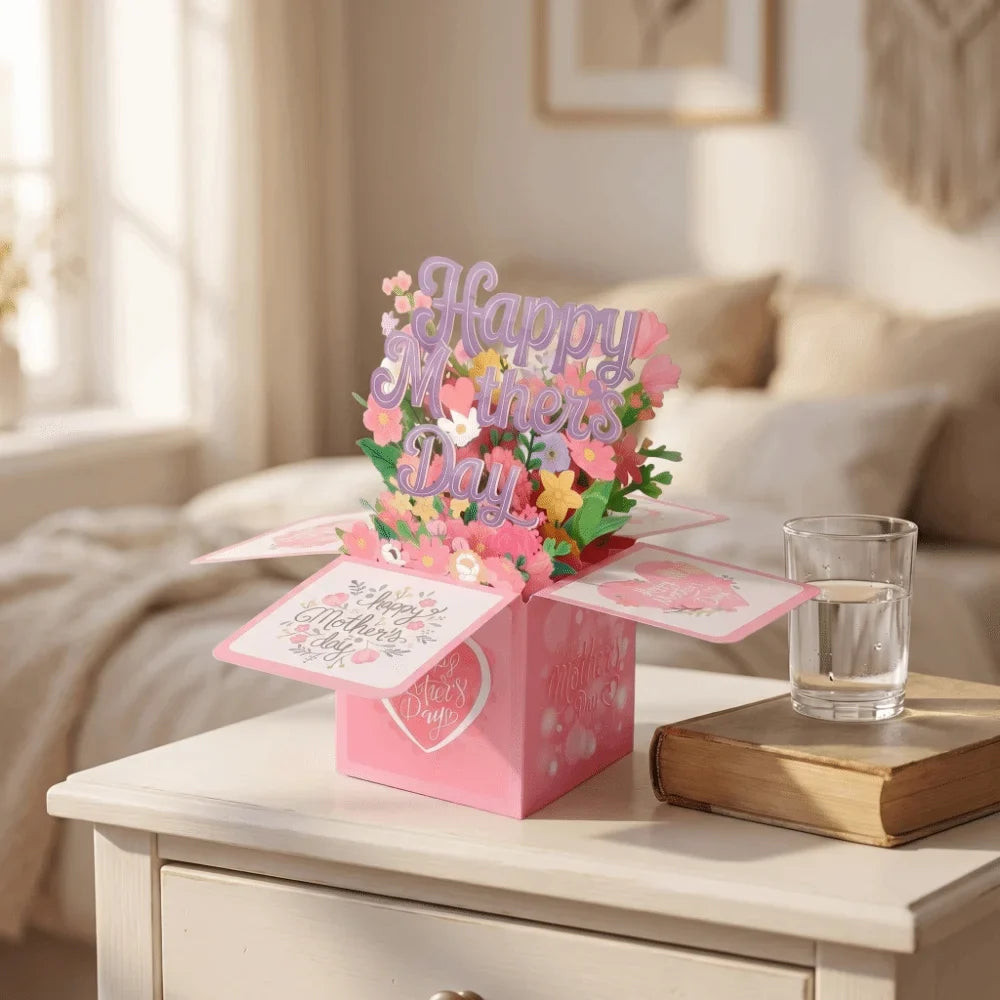 Sweet Floral Mother's Day Card | Cardstock Gratitude Postcard