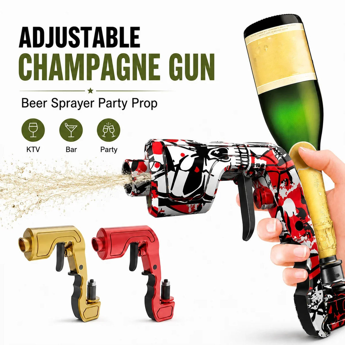 Champagne Sprayer Gun – Leak-Proof Party Bottle Shooter