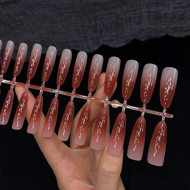 30Pcs Nude Matte Press-On Nails | Almond Full Cover Nail Tips