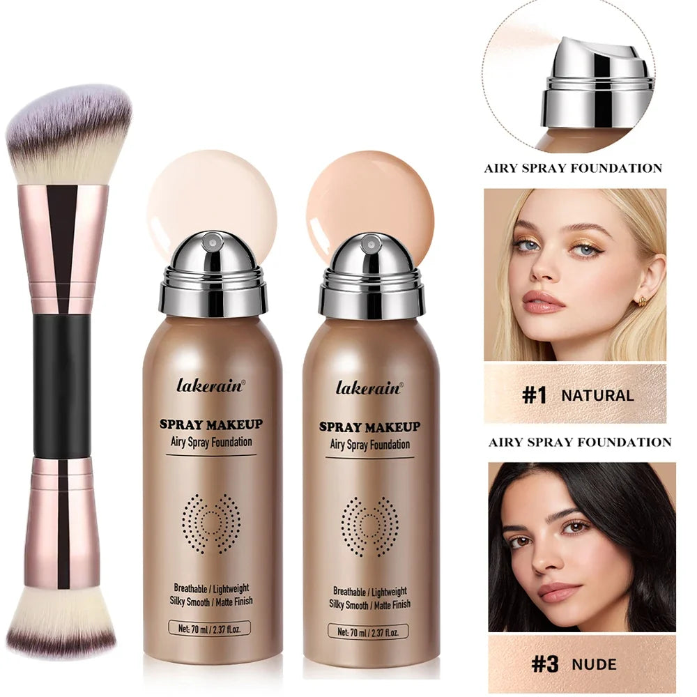 Airbrush Spray Foundation 2-Pack 70ml | Matte Full Coverage
