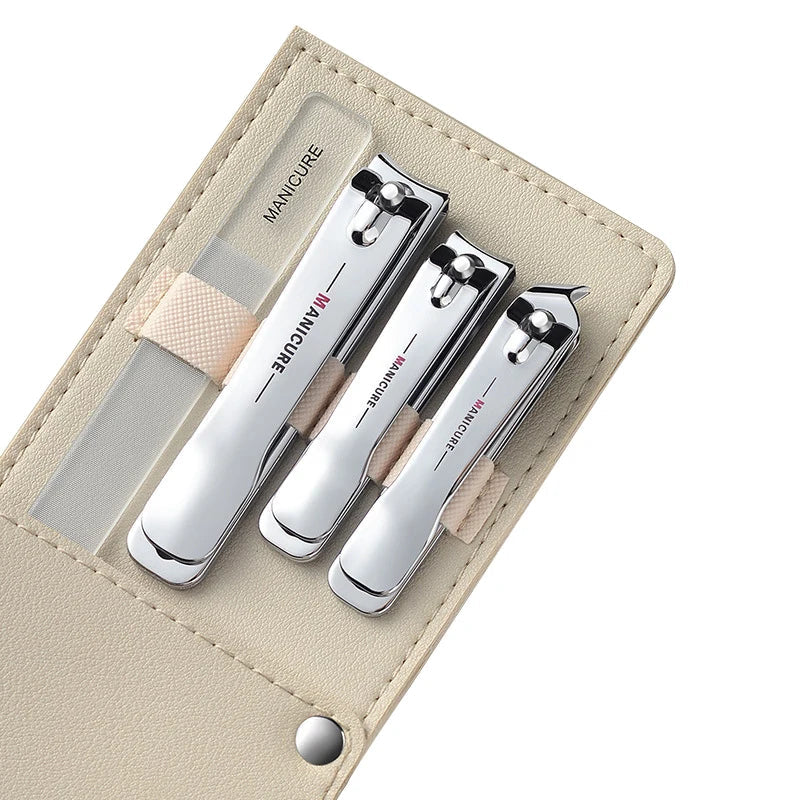 4-Piece Stainless Steel Nail Clipper Manicure Travel Kit