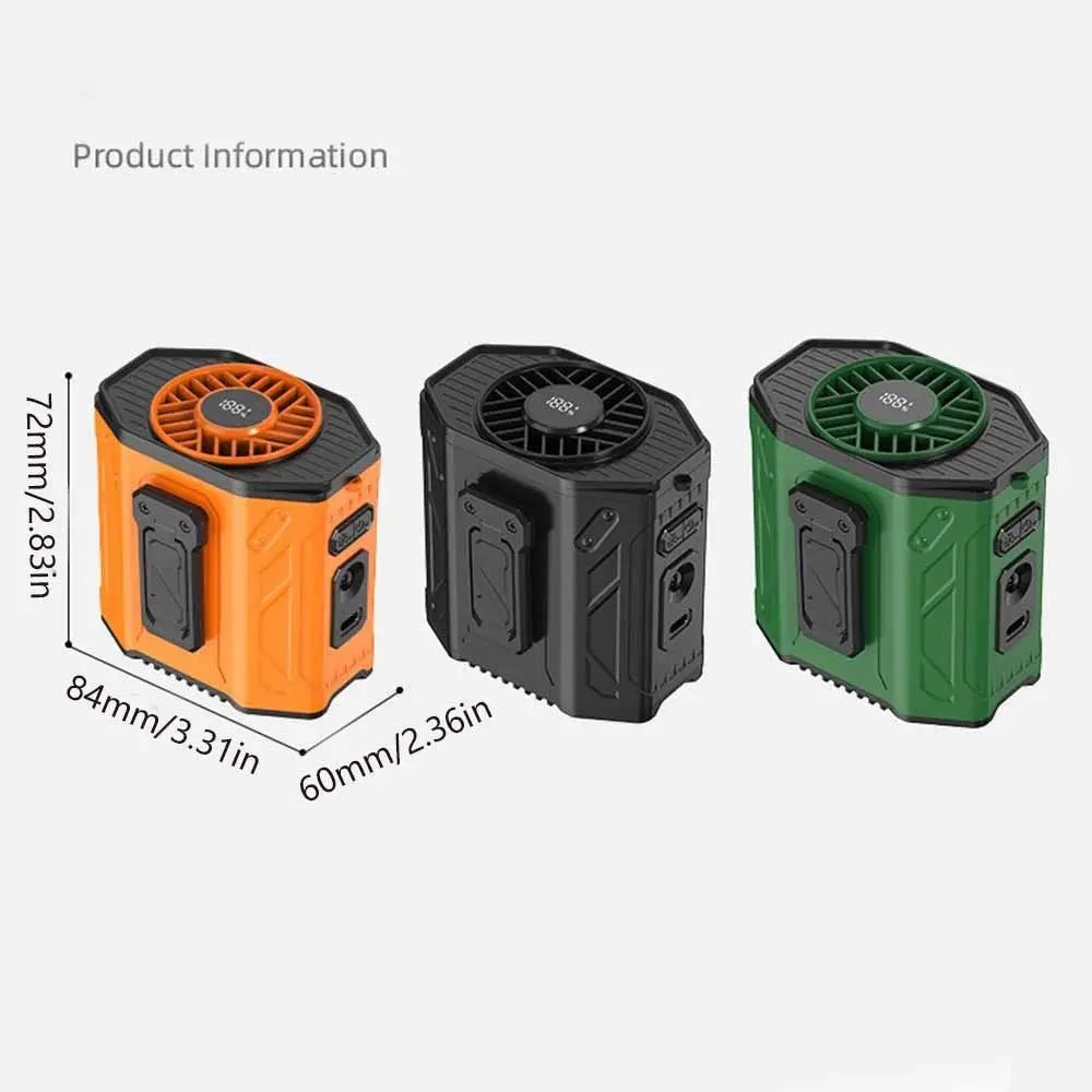 Rechargeable Waist Clip Fan – 100-Speed Wearable Hands-Free Fan