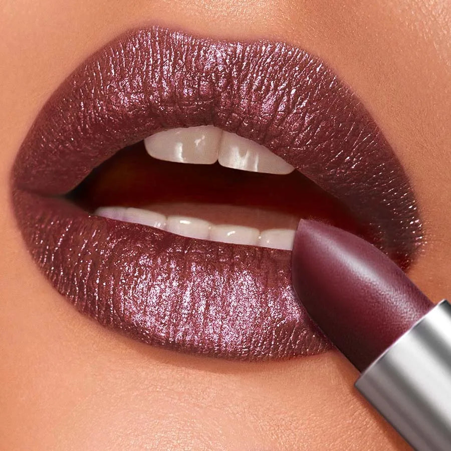 KAFURUX Red Metallic Glitter Lipstick – Waterproof Shimmer Lip Glaze