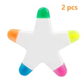 Creative Star Shape Light Fluorescent Pens Markers 5 Colors Great