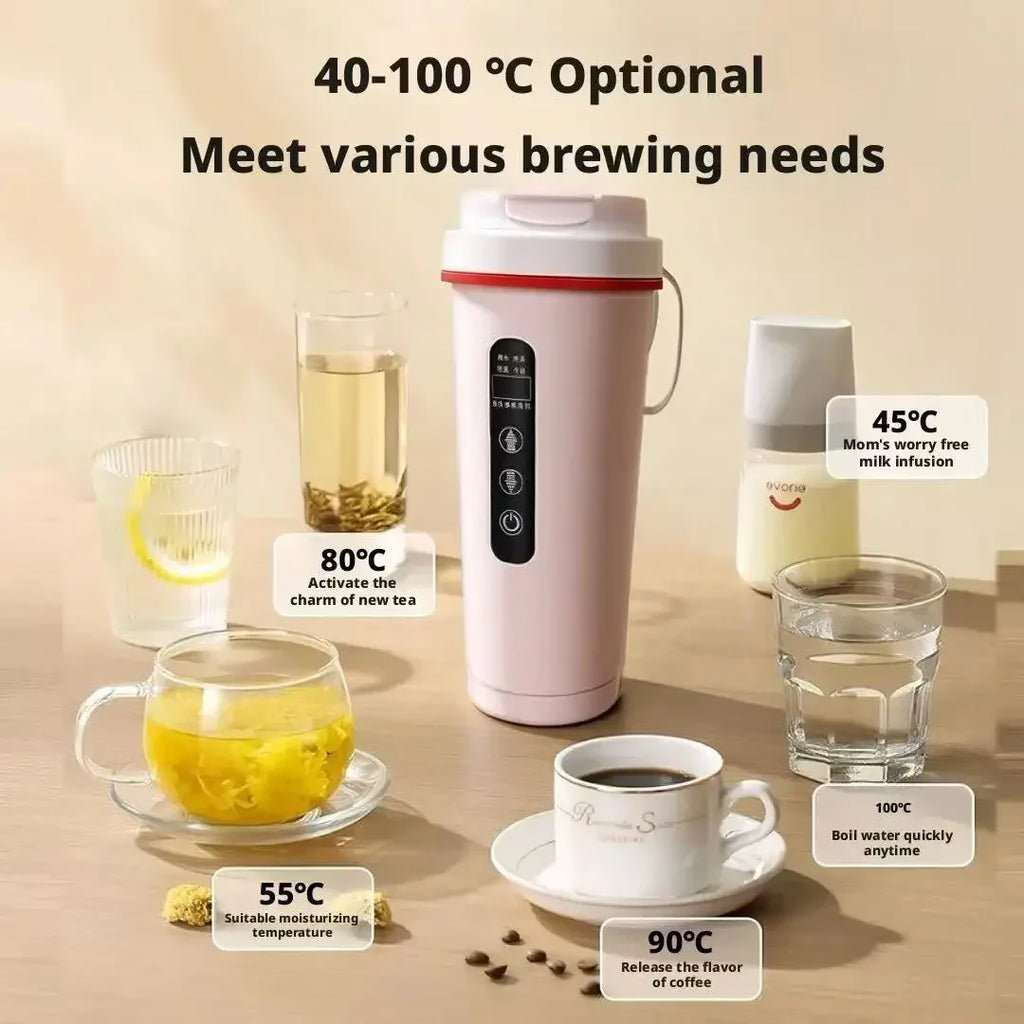 500ml Car Electric Kettle | 316 Steel 12V/24V Heating Travel Mug