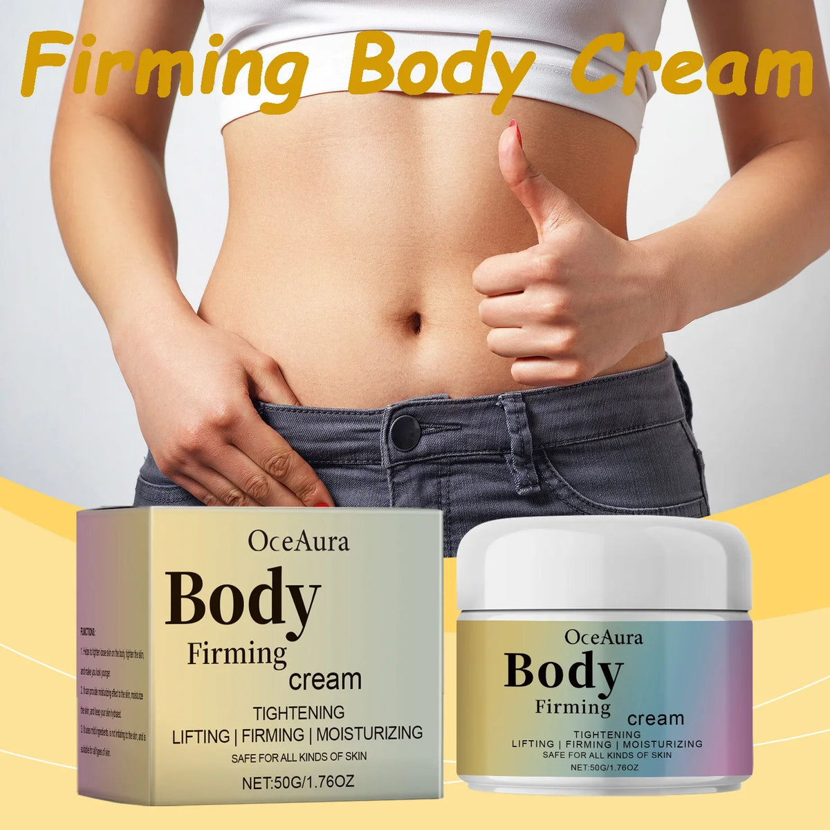 OceAura Collagen Firming Body Cream – Tighten & Lift Skin 50g