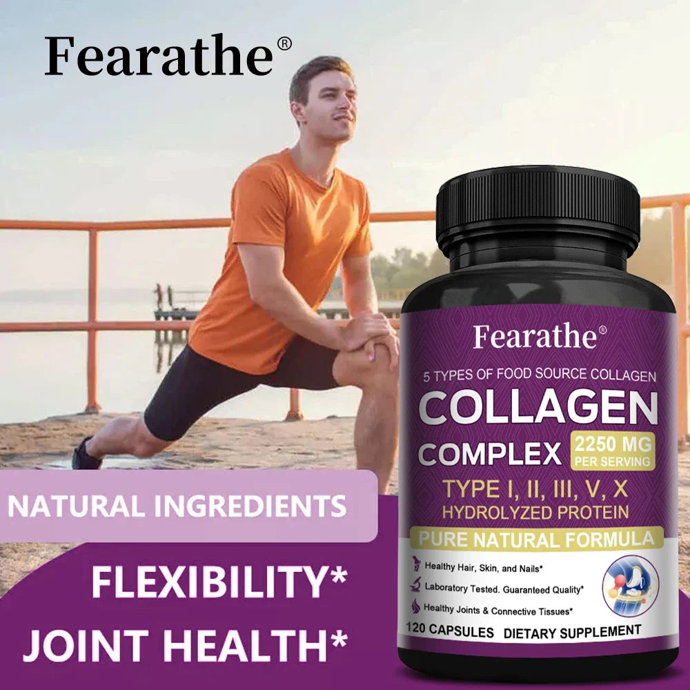Multi-Collagen Capsules Types I II III V X – Skin, Hair & Nails