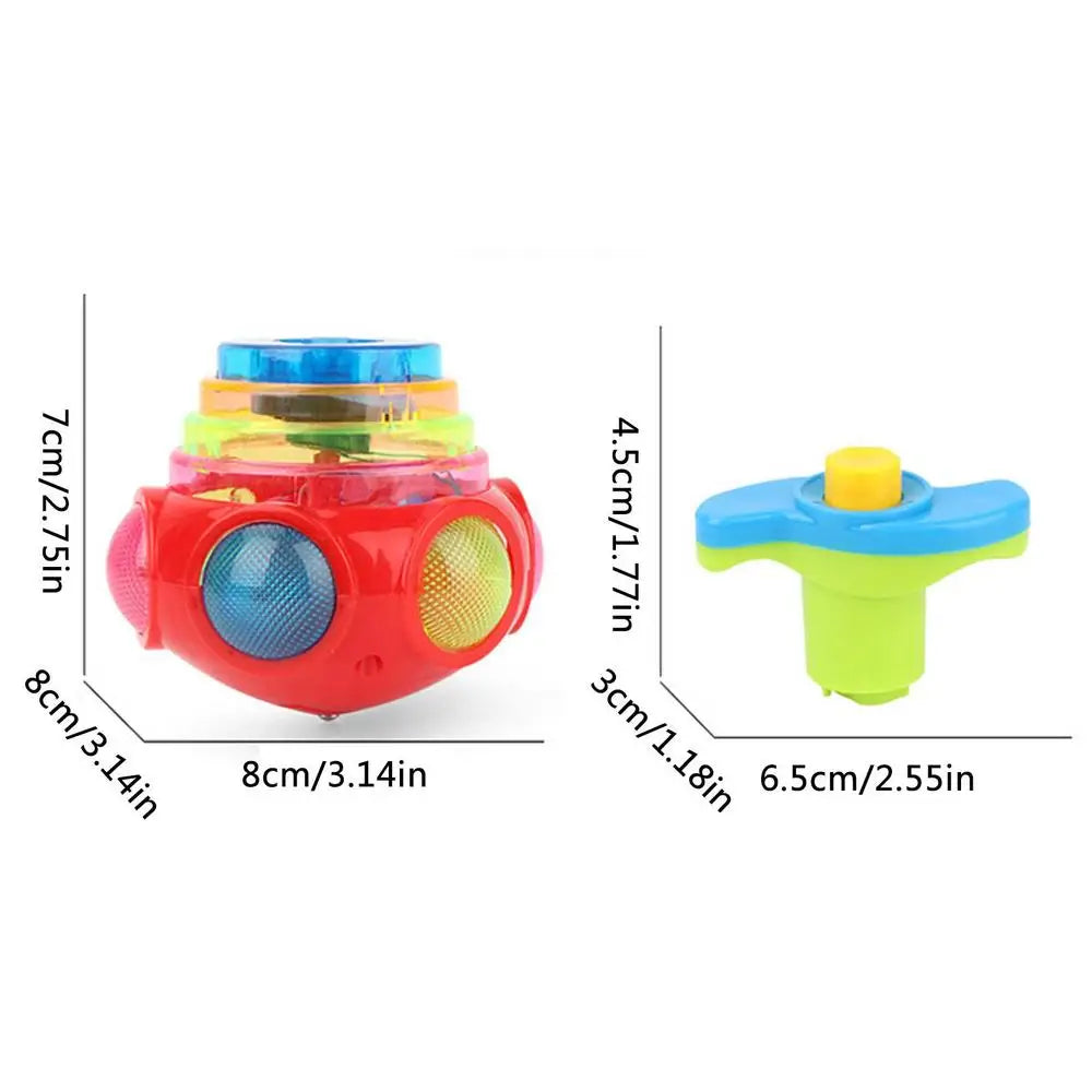 LED Flashing Spinning Top Toy with Music for Kids & Toddlers