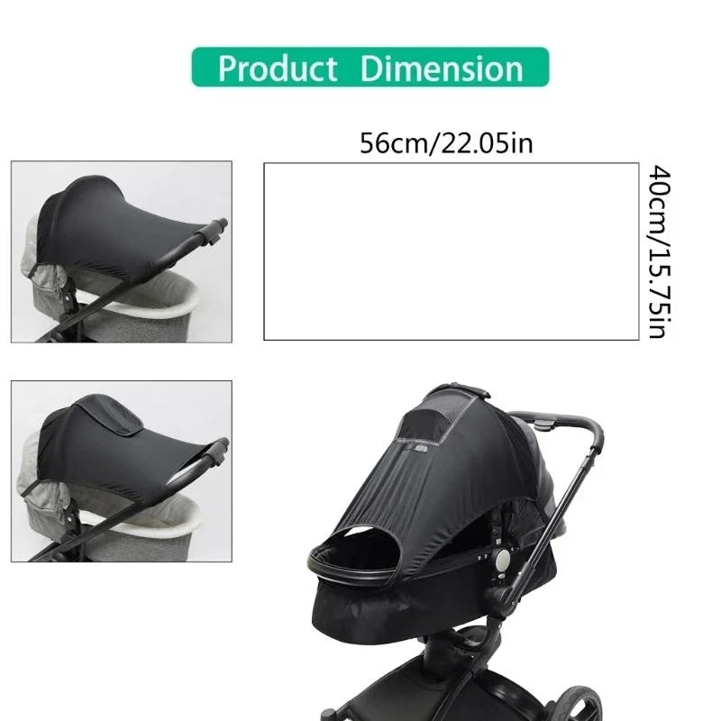 Baby Stroller Sun Shade Cover UPF 50+ | Adjustable Canopy
