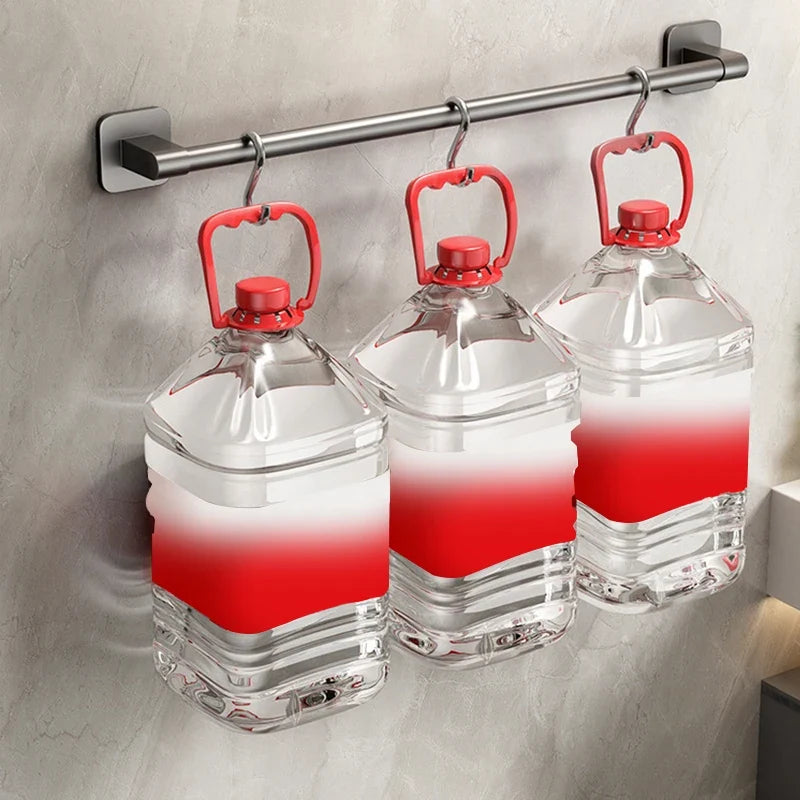 No-Drill Stainless Steel Towel Rack & Bathroom Shelf Organizer
