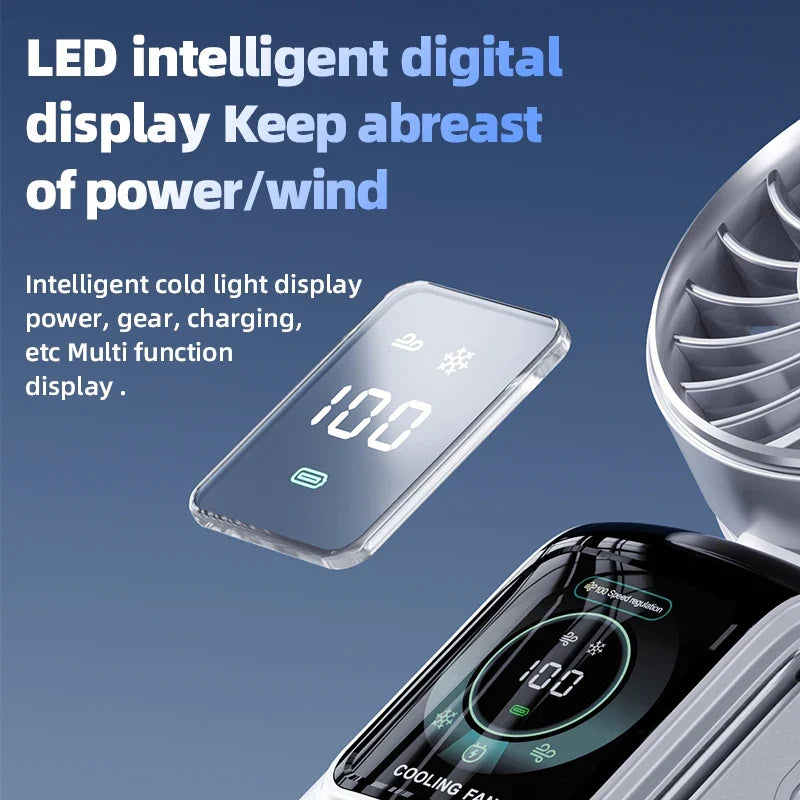 HOMEFISH Portable Semiconductor Cooling Handheld Fan | Ice Pack