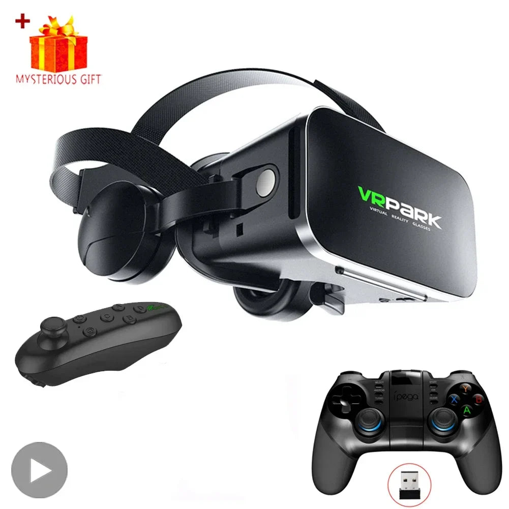 AyeBeau VRPARK J50 VR Headset 3D Glasses – Bluetooth, 110° FOV