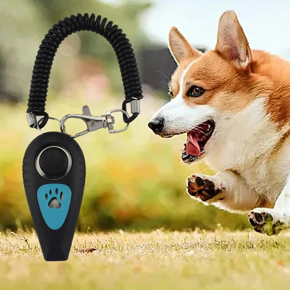 Dog Training Clicker 1 Pet Whistle Behavior Aid Wrist Strap Silent