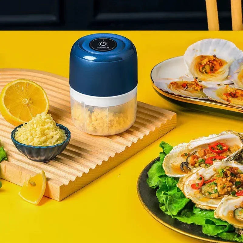 USB Mini Electric Food Grinder 250ml – Garlic & Veggie Chopper