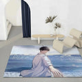 Anime Low Tide in Twilight Flannel Floor Mat – Non-Slip Rug