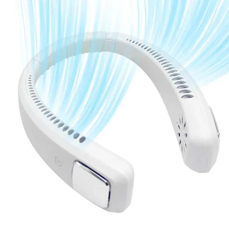 Bladeless USB Rechargeable Neck Fan – Hands-Free Portable
