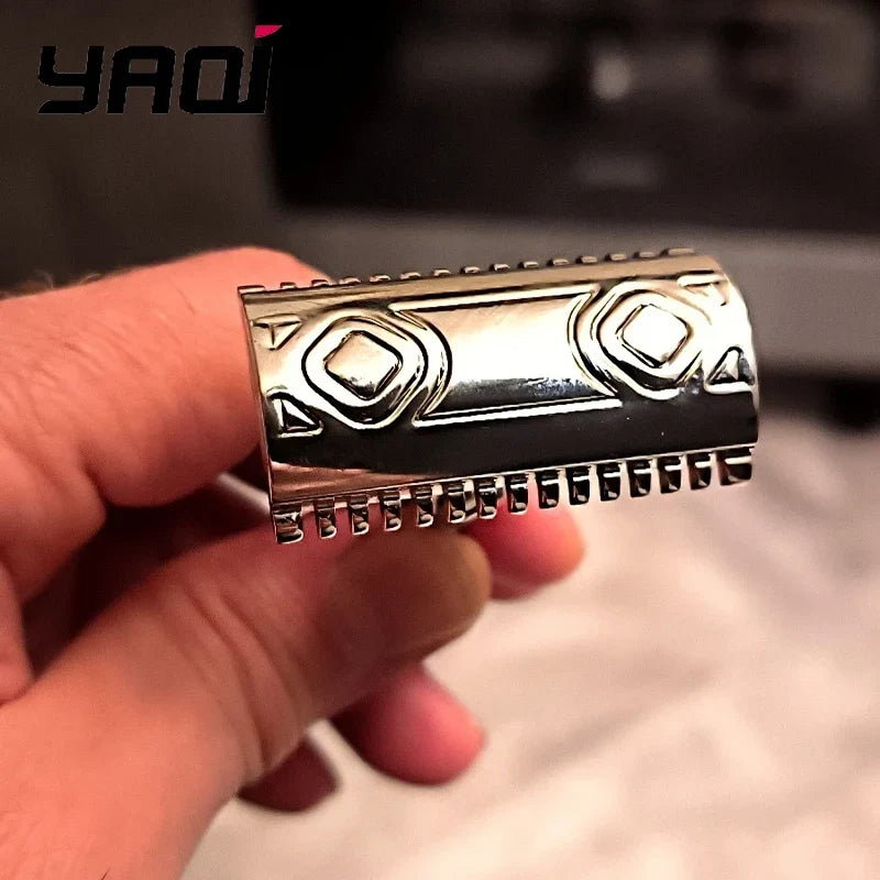 2026 Arrival YAQI Harlequin 316 Stainless Steel Polished Safety Razor