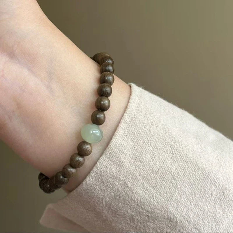 Vintage Accessories Niche Light Luxury Natural Sandalwood Bracelet