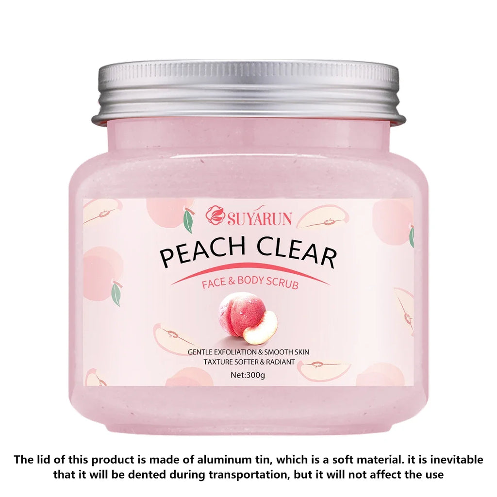 SUYARUN Peach Sugar Scrub – Shea Butter Body Polish 300g
