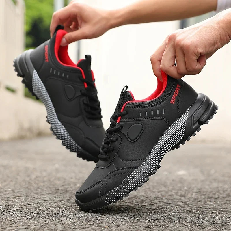ZULIWAGN Men's Black Non-Slip Outdoor Sports Sneakers