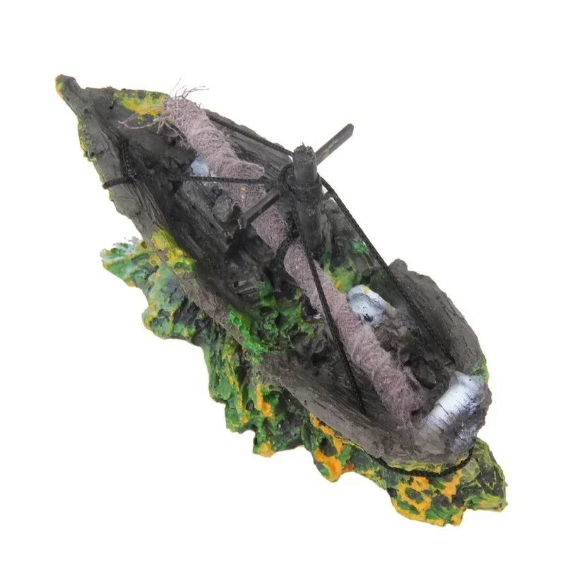Pirate Sunken Ship Resin Fish Tank Ornament | Aquarium Decor