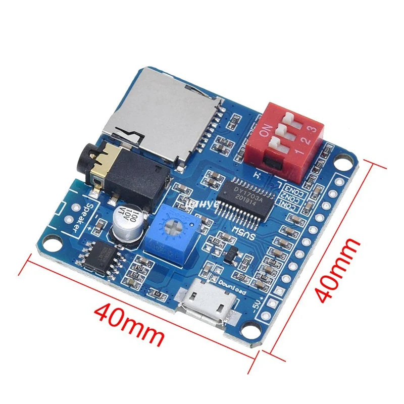 DY-SV5W 5W MP3 Voice Module – Serial Control for Arduino