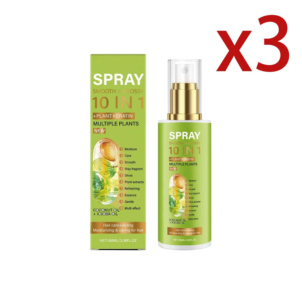 Plant Keratin Hair Spray – Deep Moisture, Repair & Shine 100ml
