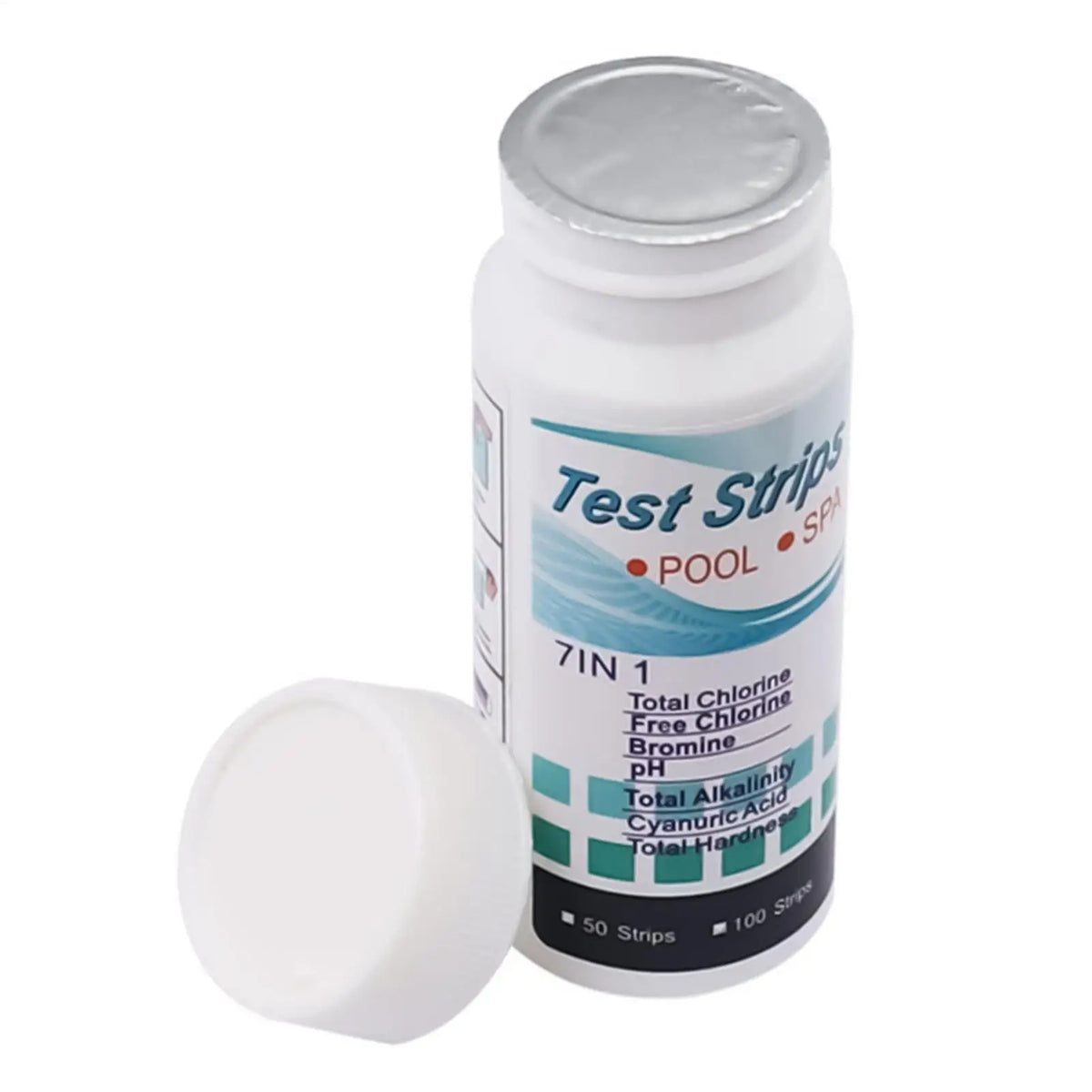 7-in-1 Pool & Spa pH Test Strips 100ct | Chlorine & Alkalinity