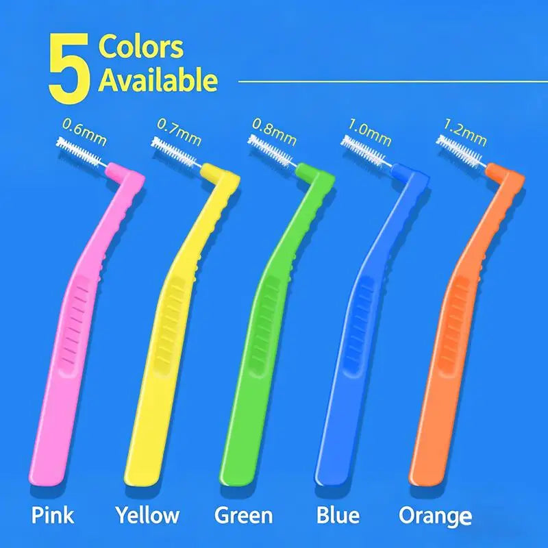 L-Shaped Interdental Brushes – Soft Bristle Travel Set (2/5 Pcs)