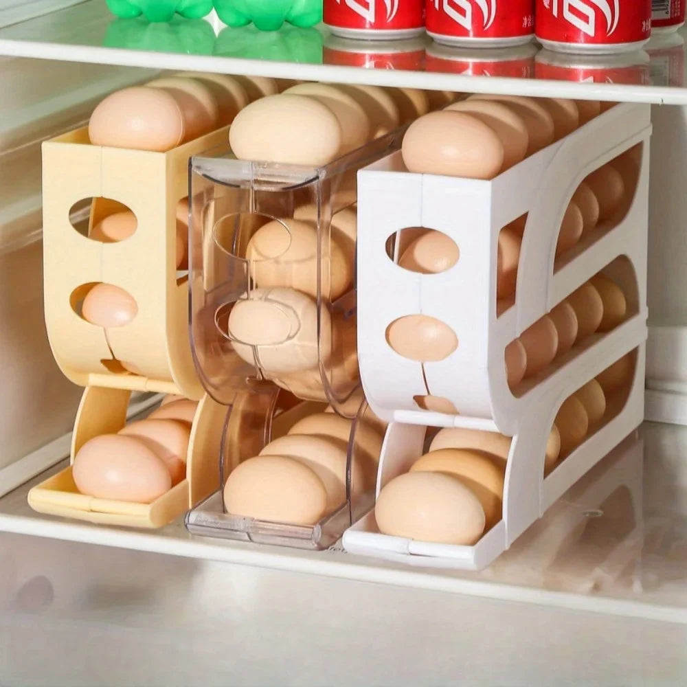 Automatic Rolling Egg Dispenser Tray – Holds 20 or 30 Eggs